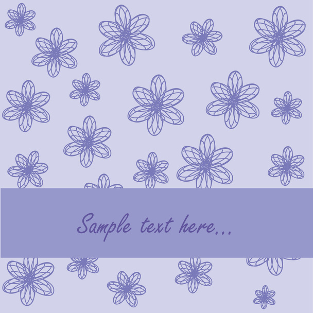 Floral background for greeting card - Vettoriali, immagini