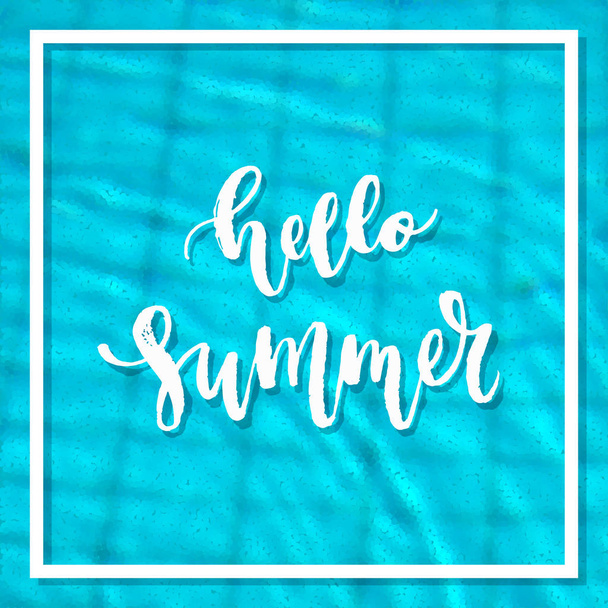 hello summer lettering - Vector, Image