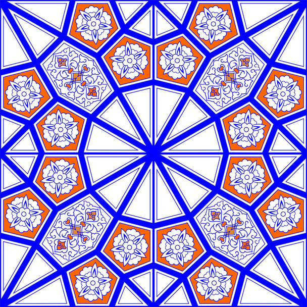 wzór płytki mozaiki, Islamska motyw - Zdjęcie, obraz