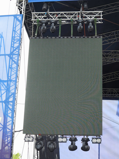 Stage screen, professional lighting equipment projectors and led - Photo, Image