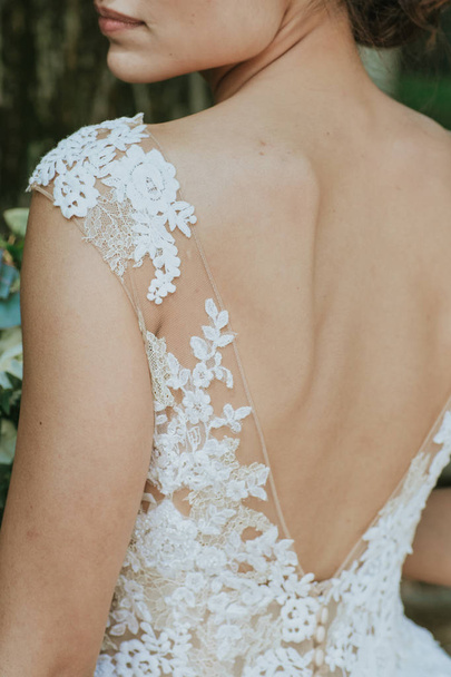back of wedding dress  - Foto, afbeelding