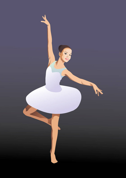 balet. Tančící dívka. vektorové ilustrace - Vektor, obrázek