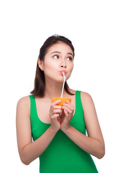 girl drinking juice - Photo, Image