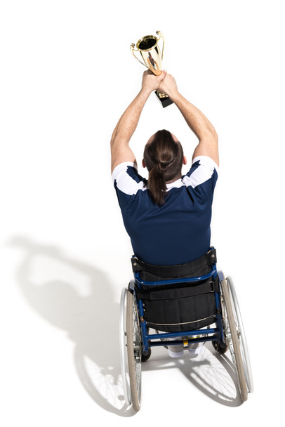 disabled tennis player with goblet - Fotografie, Obrázek