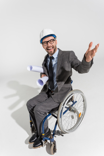 happy disabled architect - Foto, afbeelding