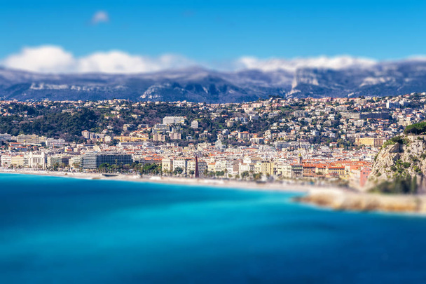 Panoraamanäkymät Villefranche-sur-Merille, Nizza, Ranskan Riviera
 - Valokuva, kuva