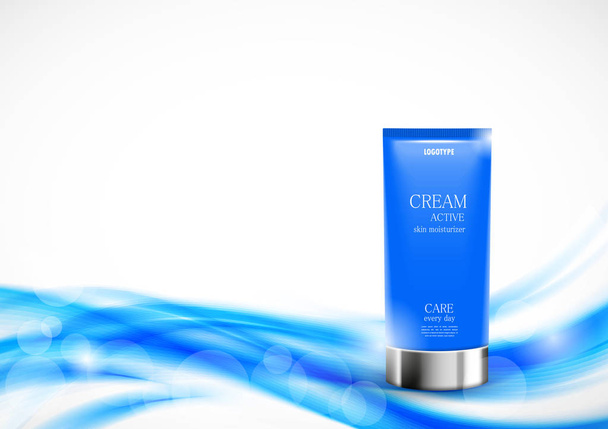 Kůže hydratační kosmetické reklamy šablona - Vektor, obrázek