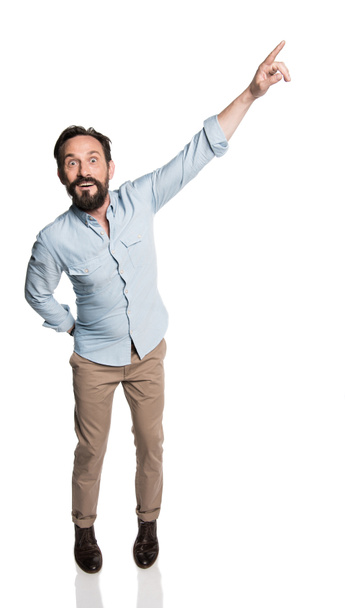 Bearded man gesturing  - Fotografie, Obrázek