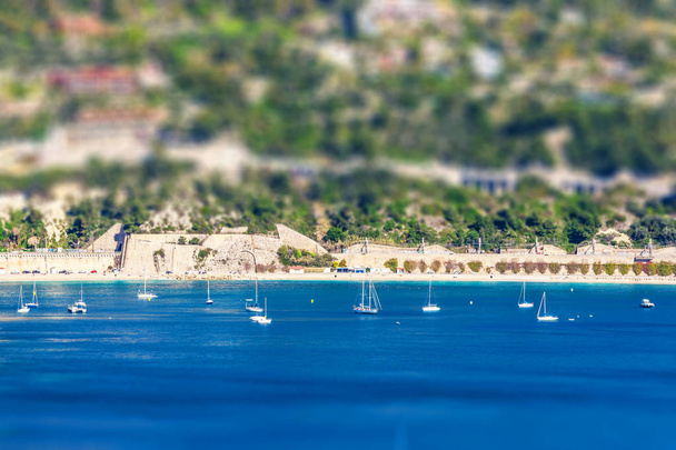 Panoramic view of Villefranche-sur-Mer, Nice, French Riviera - Photo, Image