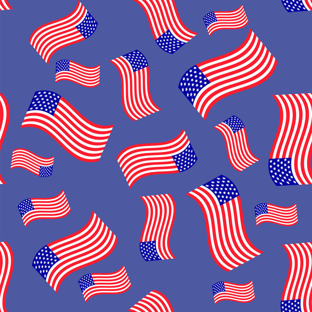 American Flag Seamless Pattern - Διάνυσμα, εικόνα
