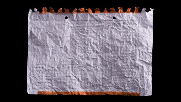 Crumpled white sheet of paper - Footage, Video