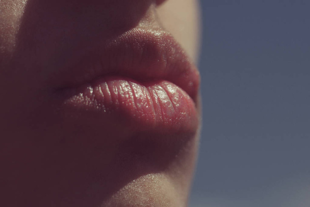 lips of woman with adorable, plump mouth - Fotografie, Obrázek
