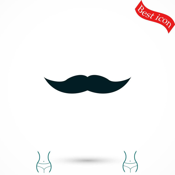 whiskers icon vector - Vector, Image