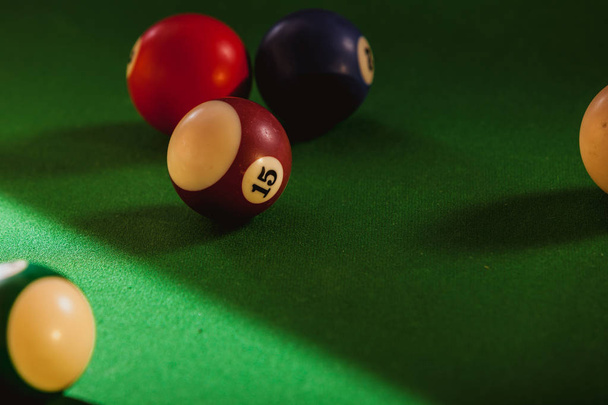 Snooker ball on billiard table - Photo, image