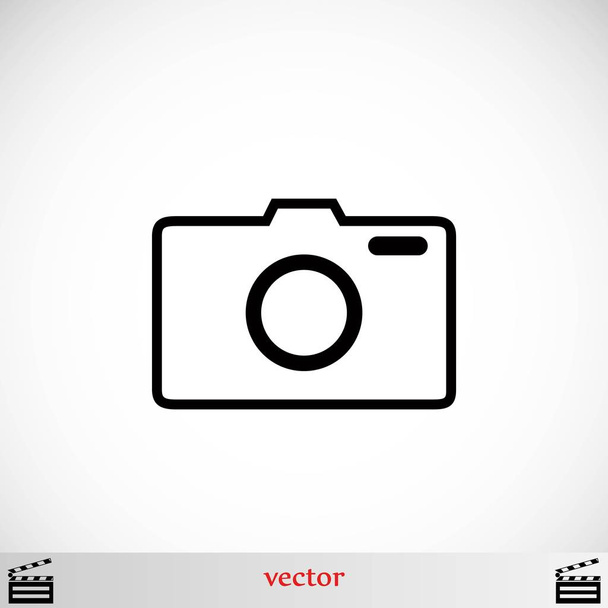photo camera vector icon - Вектор,изображение