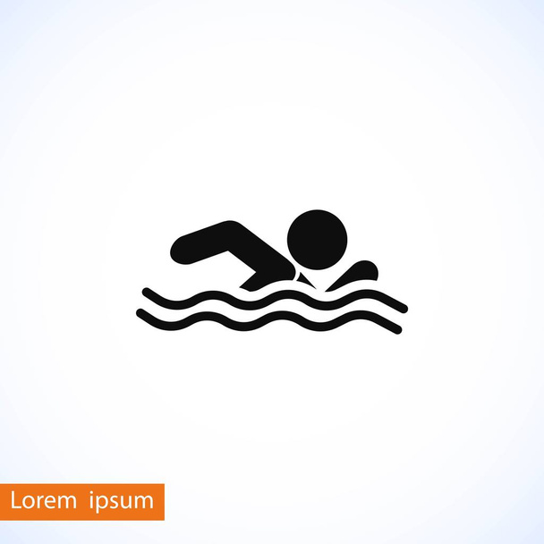 swim icon vector - Vector, Image