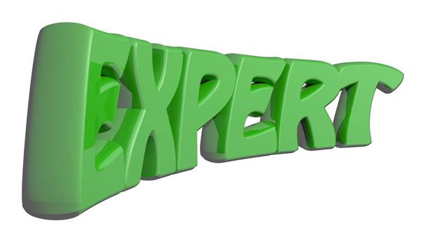 EXPERT написаний з зеленими 3D літерами - 3D рендеринг
 - Фото, зображення