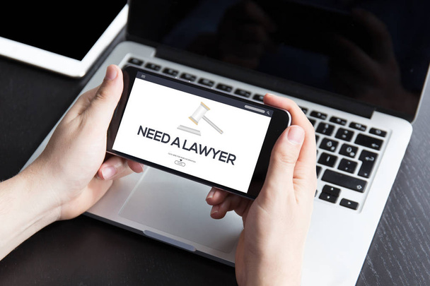 NEED A LAWYER CONCEPT - Foto, afbeelding
