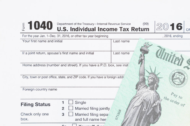 Formě nás federální daň z příjmu daň 1040 - Fotografie, Obrázek