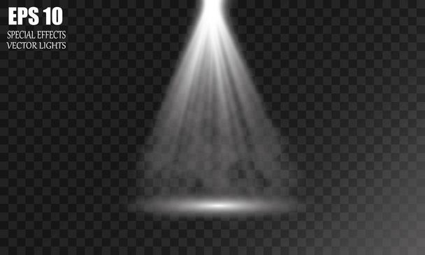 Vector isolated spotlight. Light effect smoke - Vector, Image