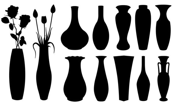 花瓶のセット - ベクター画像