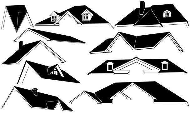 Roofs isolated - Vector, Image