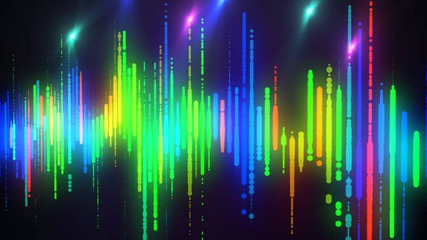 Hanghullámok színes fény design audio jelet. - Fotó, kép