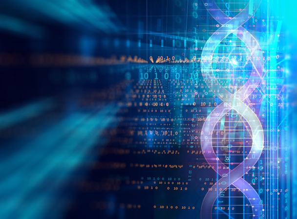 молекули ДНК на фоні абстрактних технологій
  - Фото, зображення