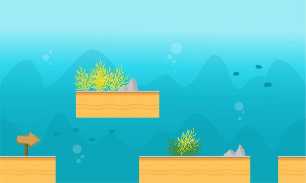 Game background style underwater - Vektör, Görsel