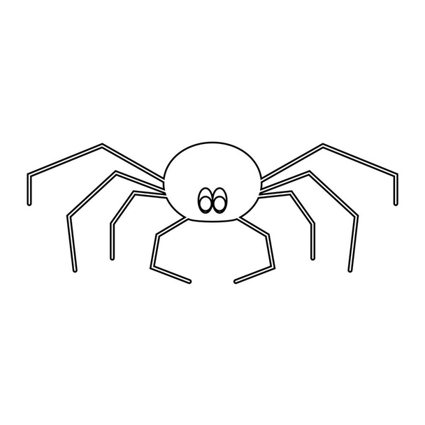 Pavouk na ikonu Barva Černá . - Vektor, obrázek