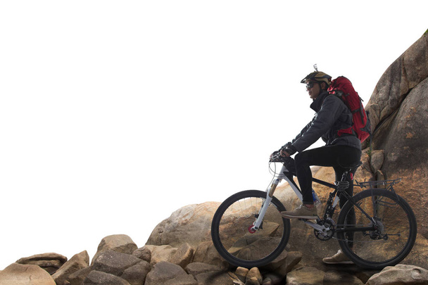 Confiado ciclista de montaña
 - Foto, imagen