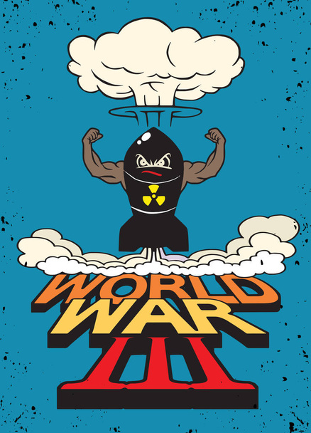 Мультфильм атомная бомба и атомные грибы cloudd, рисунок style.Vec
 - Вектор,изображение