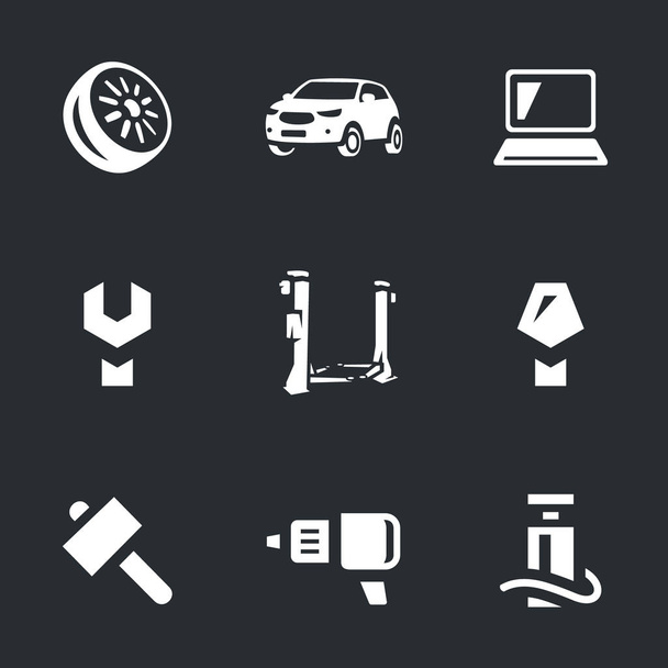 Vektor-Set von Auto-Service-Symbolen. - Vektor, Bild