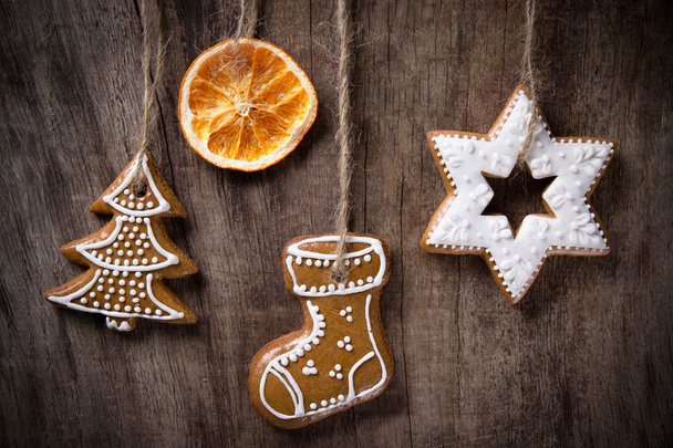 Traditional gingerbread cookies - Фото, изображение