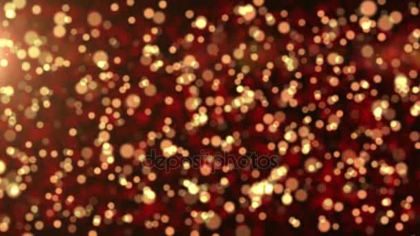 Abstract bokeh golden particles - Footage, Video