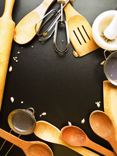 Kitchen utensil background - Foto, Bild