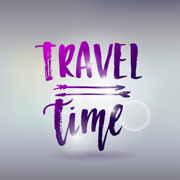 utazási idő felirat - Vektor, kép