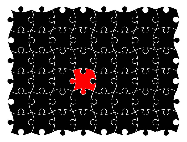 Puzzle Puzzle ein anderes Konzept Vektor-Symbol-Design. - Vektor, Bild