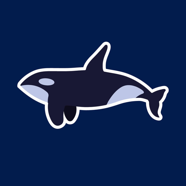 Killer whale flat vector icon - Вектор, зображення
