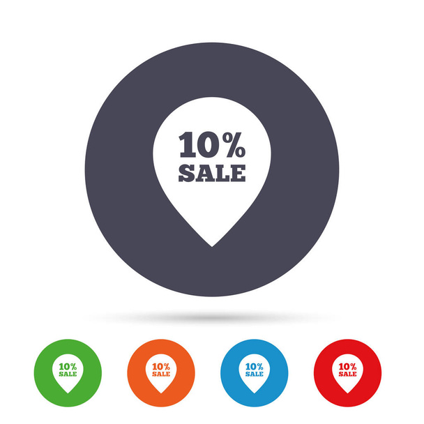 10 percent sale icons - Vector, afbeelding