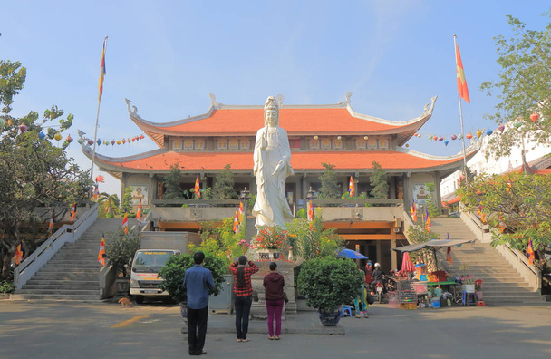 Vinh Nghiem pagoda temple Ho Chi Minh City Saigon Vietnam - Fotoğraf, Görsel