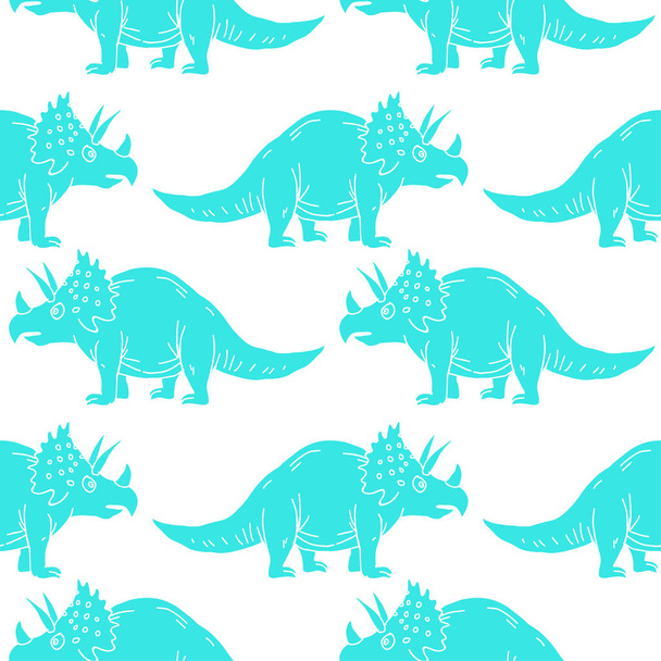 vector set silhouettes of dinosaur,animal illustration - Vector, Imagen