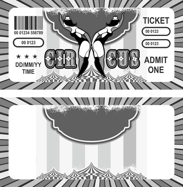 Retro circus ticket - Vector, Image
