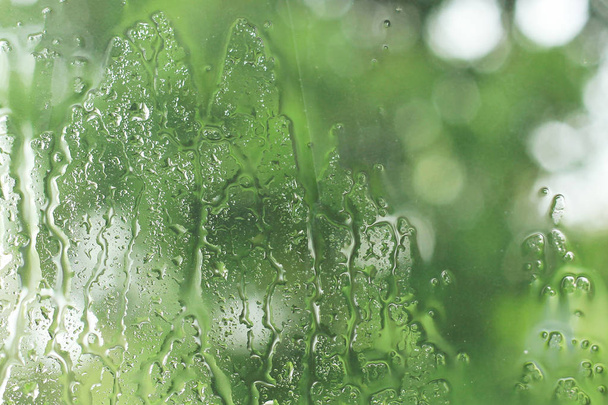 gotas de lluvia en ventana - Foto, imagen
