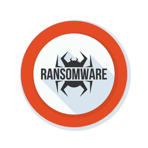 Ransomware Hazard sign - Vector, Image