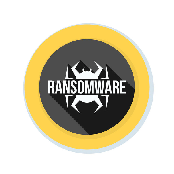 Señal de peligro de ransomware
 - Vector, Imagen