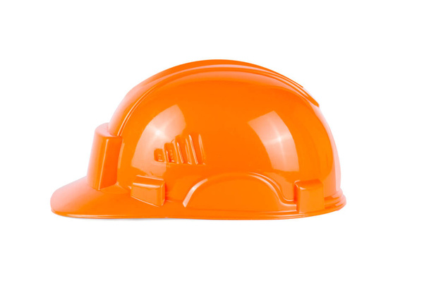 Speelgoed oranje gebouw helm - Foto, afbeelding