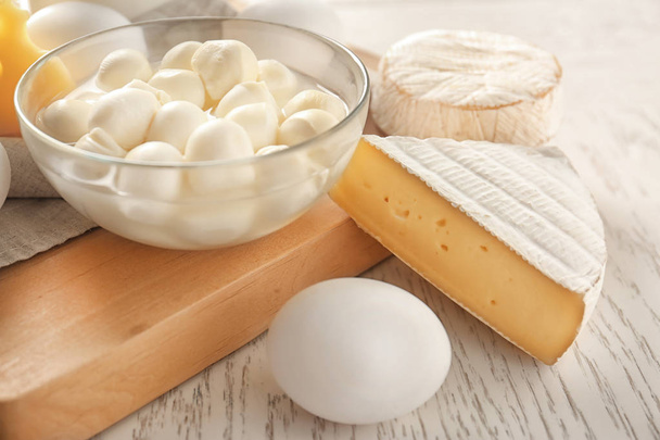 Dairy products on table - Foto, Imagem