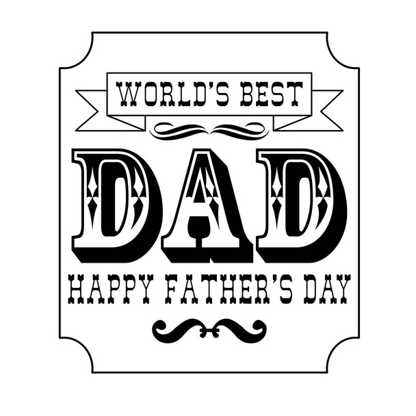 fathers day dad ornate typography  - Wektor, obraz