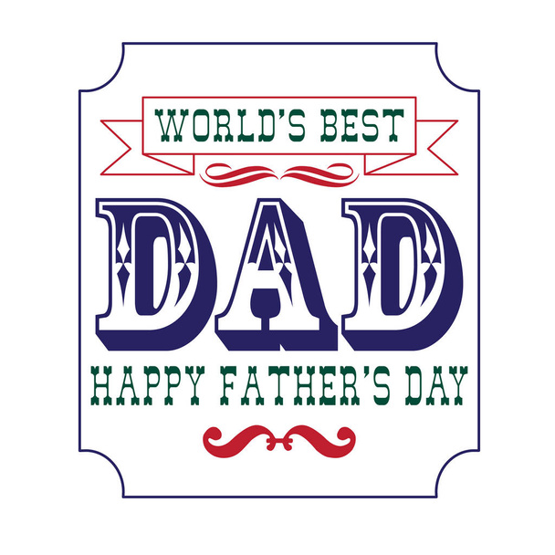 fathers day ornate typography - Вектор, зображення